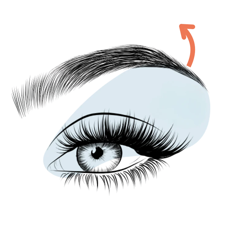 Wenkbrauwlift met spierontspanner